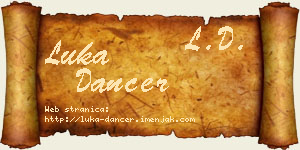 Luka Dancer vizit kartica